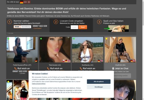 Telefonsex mit Domina